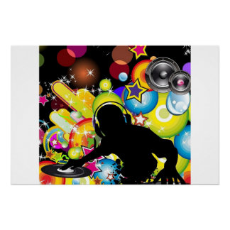 Vivid DJ Music Wall Art | Modern Gloslossy Poster