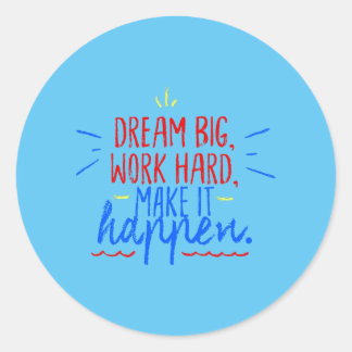 "Vivid Dreams: Ambition in Colour" Classic Round Sticker