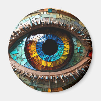 Vivid Eye Stained glass Mosaic Magnet
