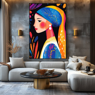 Vivid Fauvist Vision of Girl with a Pearl Earring Canvas Print