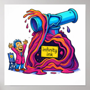 Vivid Flat Color Humorous Seamless Fabric Poster