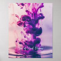 Vivid Flow: Abstract Purple Ink in Water