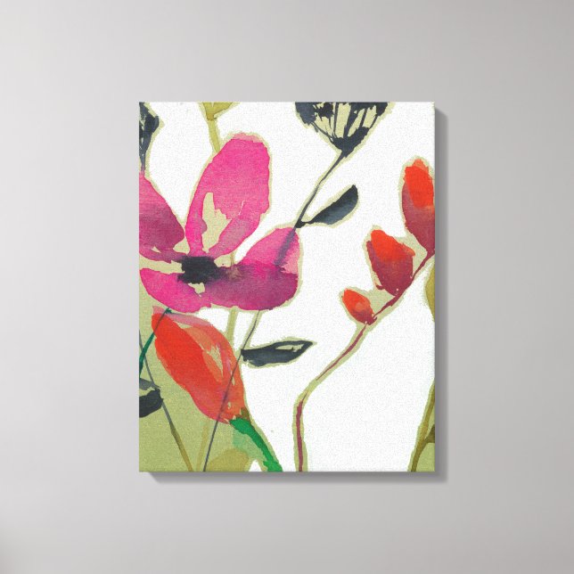 Vivid Flowers I Canvas Print (Front)