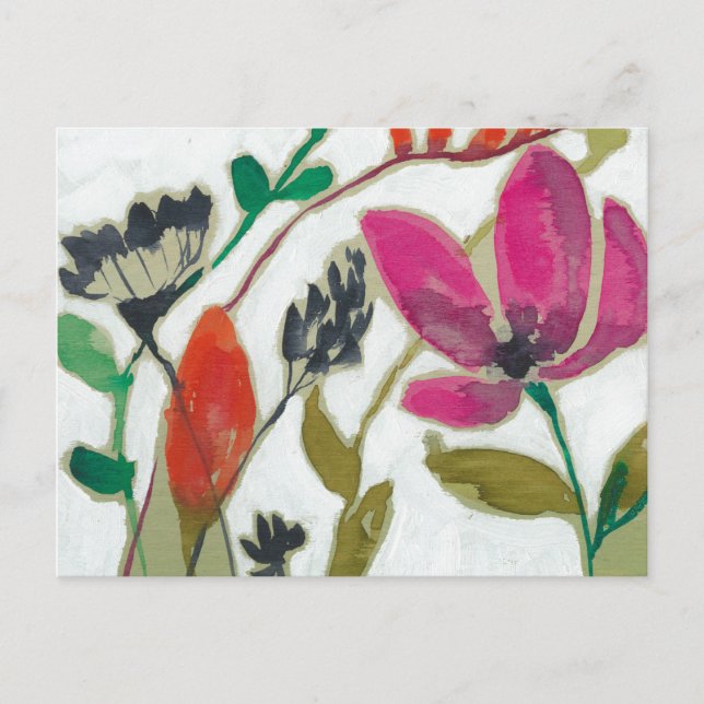 Vivid Flowers Postcard (Front)