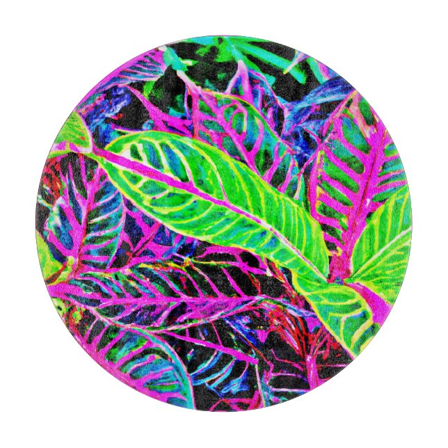 Vivid Foliage Elegance Pattern Cutting Board (Front)