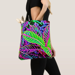 Vivid Foliage Elegance Pattern Tote Bag