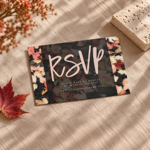 Vivid Foliage Fall Leaves RSVP Insert Cards