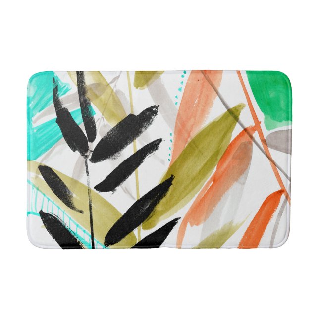Vivid Fronds II Bath Mat (Front)