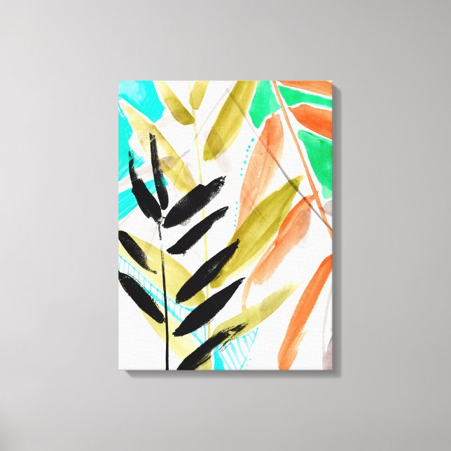 Vivid Fronds II Canvas Print (Front)