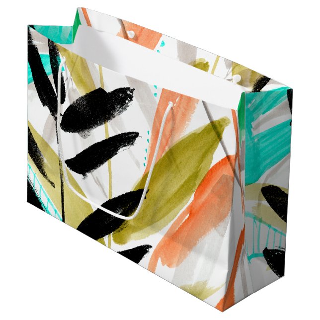 Vivid Fronds II Large Gift Bag (Front Angled)