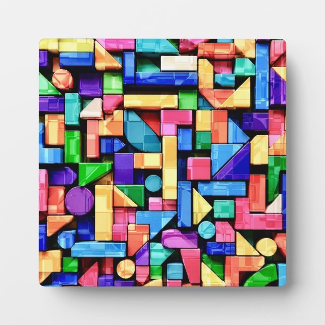 Vivid Geometric Flow Plaque (Front)