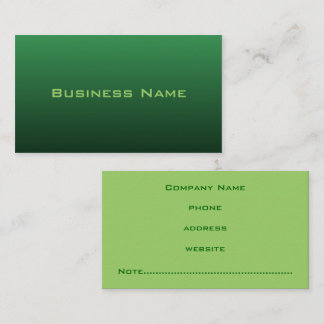 Vivid Green Business Card
