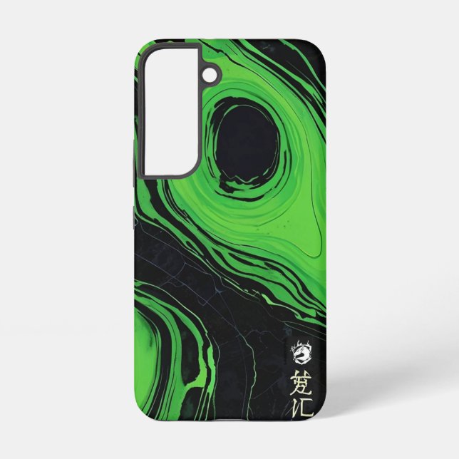 Vivid Green Marble Samsung Galaxy S22 Case (Back)