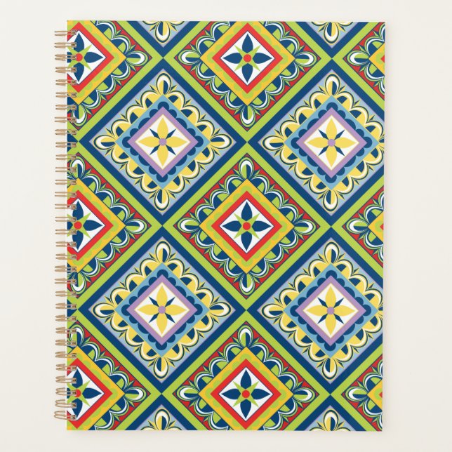 Vivid Green Talavera Tile Planner (Front)