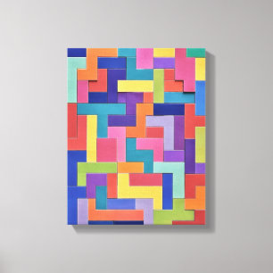 Vivid Grid Canvas Print