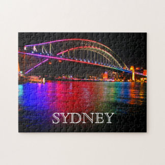 vivid harbour bridge sydney jigsaw puzzle