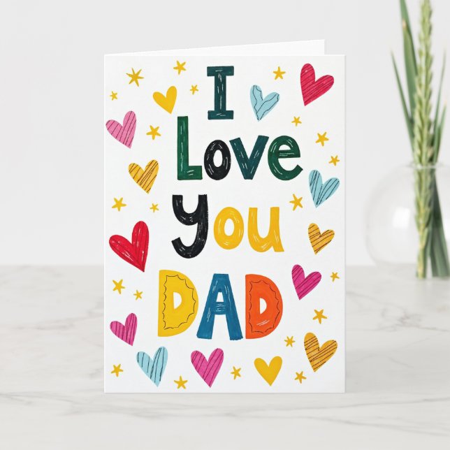 Vivid I Love You Dad Card (Front)