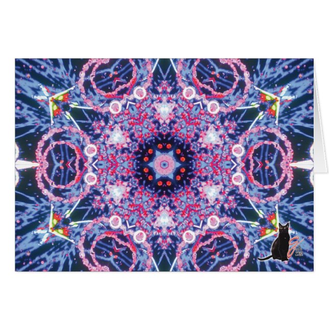 Vivid Kaleidoscope Greeting Card (Front Horizontal)
