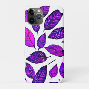 Vivid Leaves Cartoons: Purple Pink & Blue Case-Mate iPhone Case