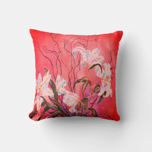Vivid Lilies Of Destiny Throw Pillow