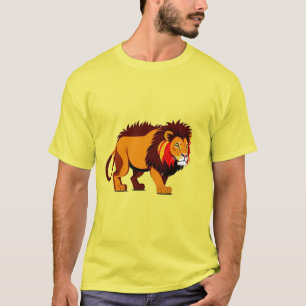 Vivid Lion Illustration T-Shirt