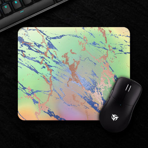 Vivid Marble Colourful Bold Pastel Watercolor Mouse Pad