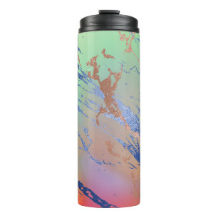 Vivid Marble Colourful Bold Pastel Watercolor Thermal Tumbler