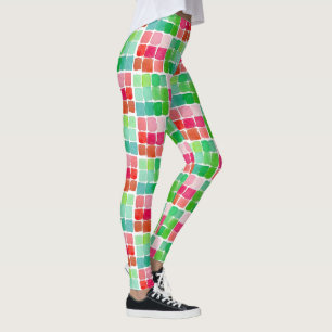 Vivid mosaic art leggings