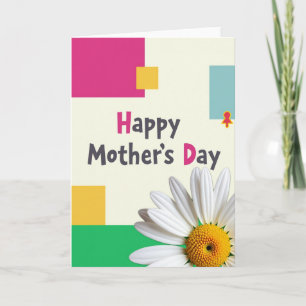 Vivid Mothers Day Text Art Card