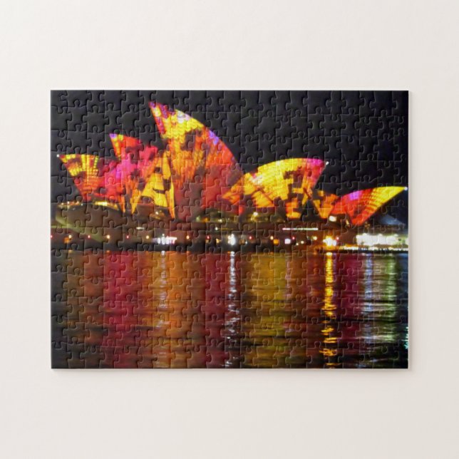 vivid opera house sails jigsaw puzzle (Horizontal)