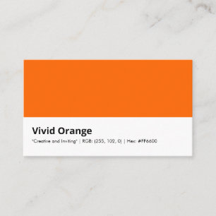 Vivid Orange   "Creative and Inviting" Business Card