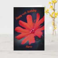 Vivid Orange Daisy Flower Personalised Birthday