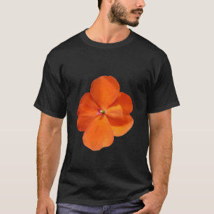 Vivid Orange Vermillion Impatiens Flower T-Shirt