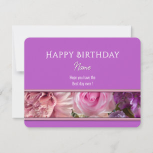 Vivid Orchid Happy Birthday Greeting Card