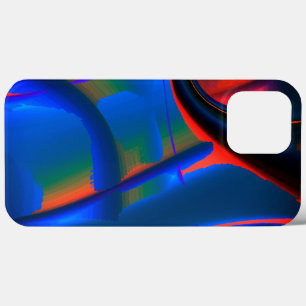 Vivid peach cropped digital paint magnification    iPhone 13 pro max case