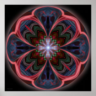 Vivid Petals Mandala - Print