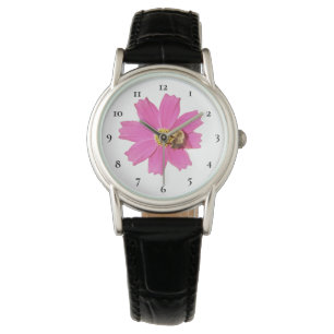 Vivid Pink Cosmos Flower Watch