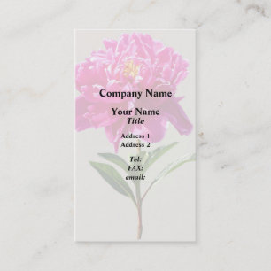 Vivid Pink Peony Business Card
