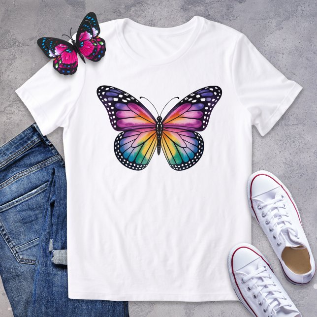 Vivid Rainbow Butterfly  Tri-Blend Shirt (Creator Uploaded)