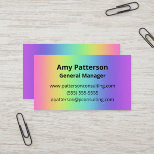 Vivid Rainbow Colours Business Cards