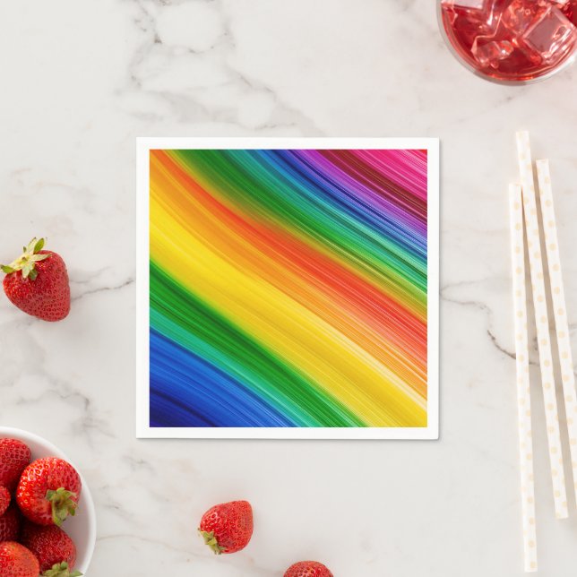 Vivid rainbow colours napkin (Insitu)