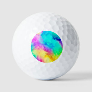 Vivid Rainbow Fluffy Fur Texture-75201 Golf Balls