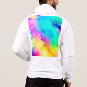Vivid Rainbow Fluffy Fur Texture-75201 Hoodie
