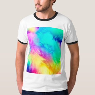 Vivid Rainbow Fluffy Fur Texture-75201 T-Shirt