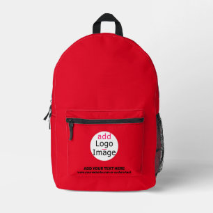 Vivid Red Professional Business Brand Custom Printed Backpack