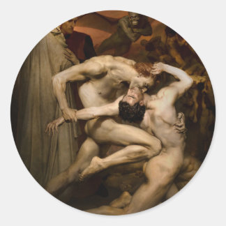 Vivid Retro - Dante and Virgil Classic Round Sticker