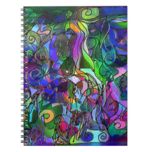 Vivid, Rich Colours: Like Stained Glass Spiral Notebook