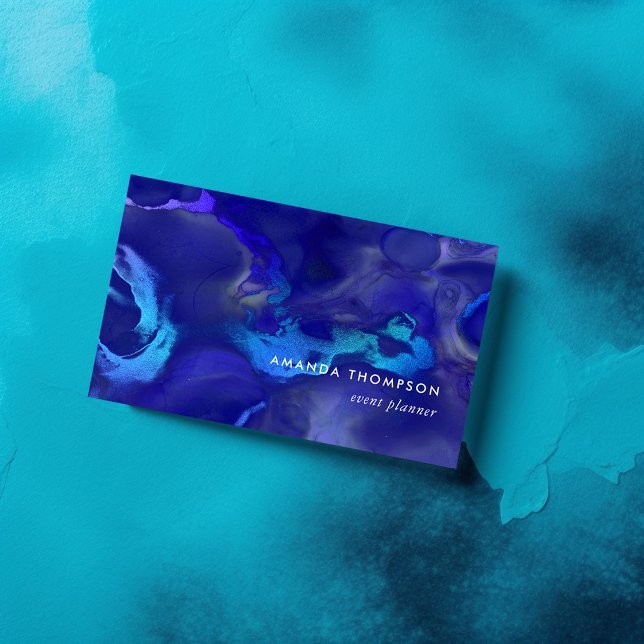 Vivid Shimmering Ink Splash Business Card (Creator Uploaded)