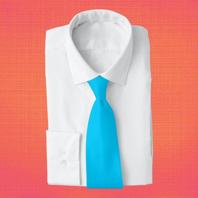 Vivid Sky Blue Solid Colour Tie (Creator Uploaded)
