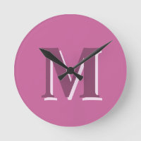 vivid solid pink monogram,